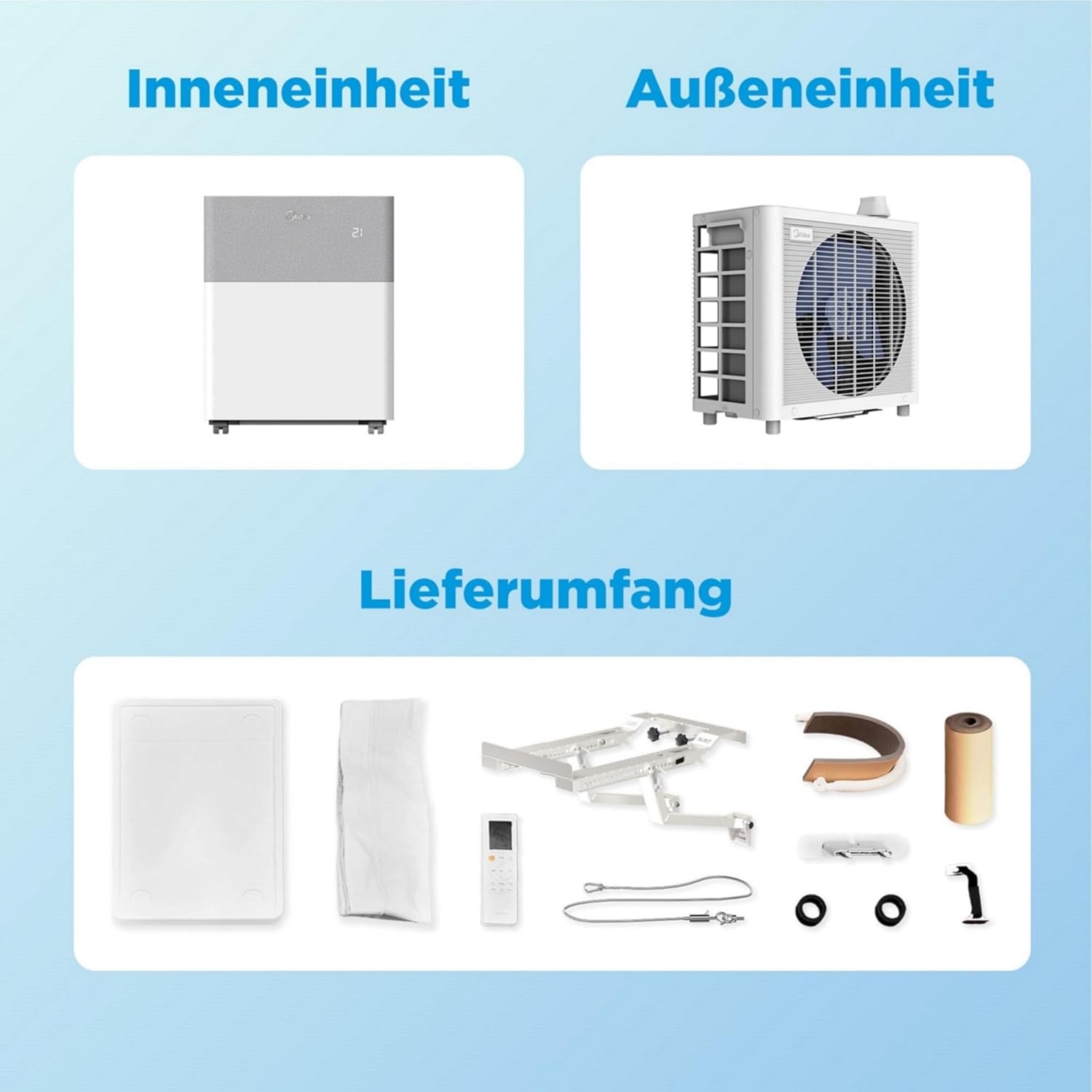 Midea mobile Split-Klimaanlage PortaSplit 12.000 BTU / 3,5kW