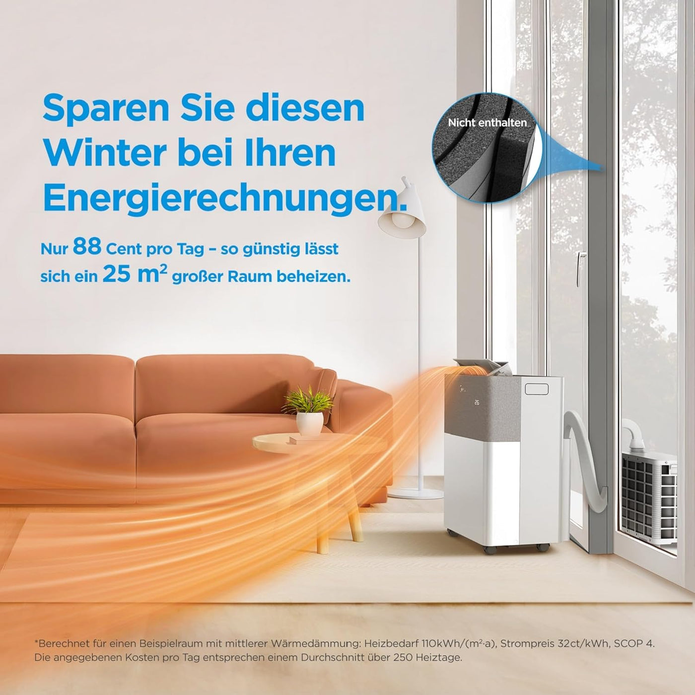 Midea mobile Split-Klimaanlage PortaSplit 12.000 BTU / 3,5kW