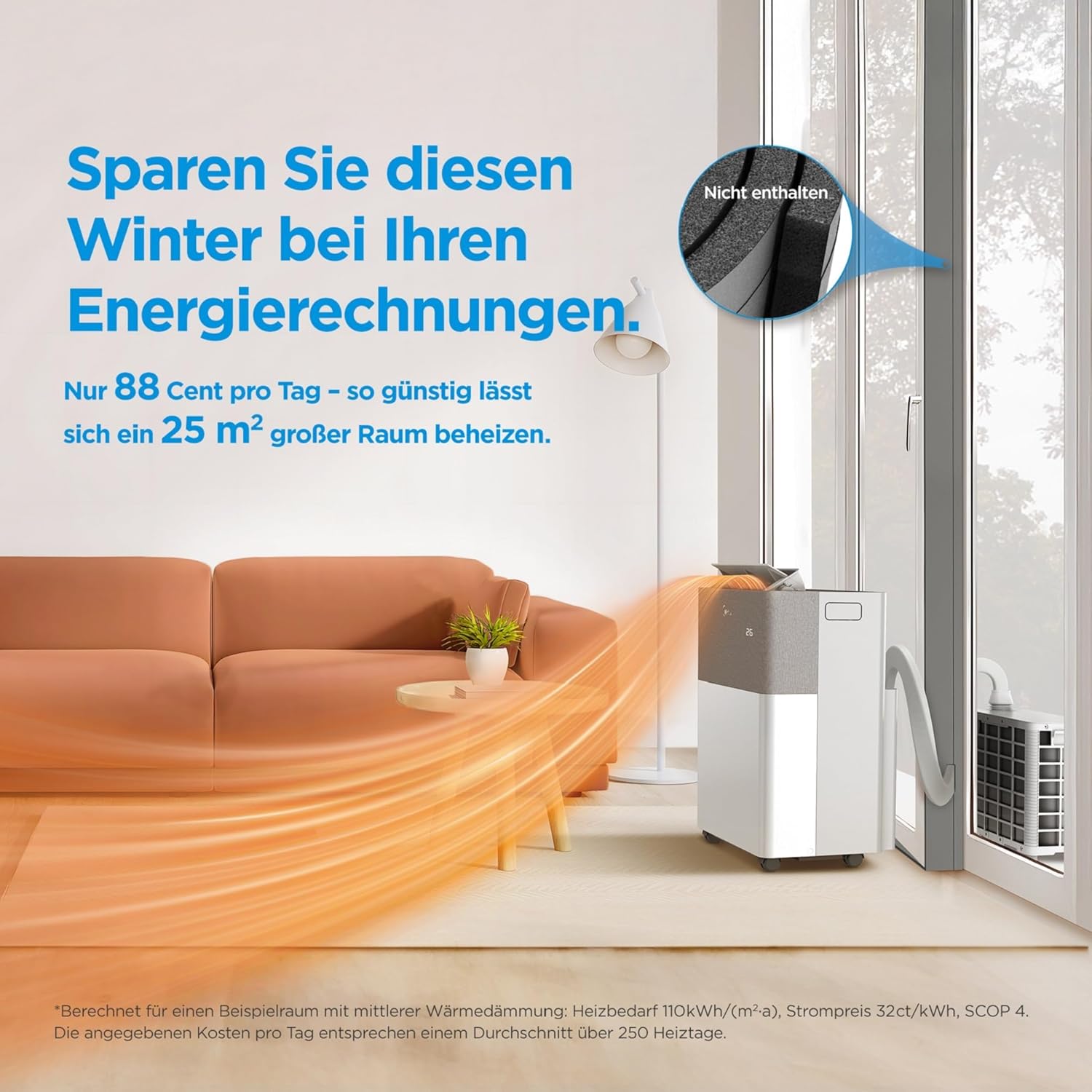 Midea mobile Split-Klimaanlage PortaSplit 12.000 BTU / 3,5kW